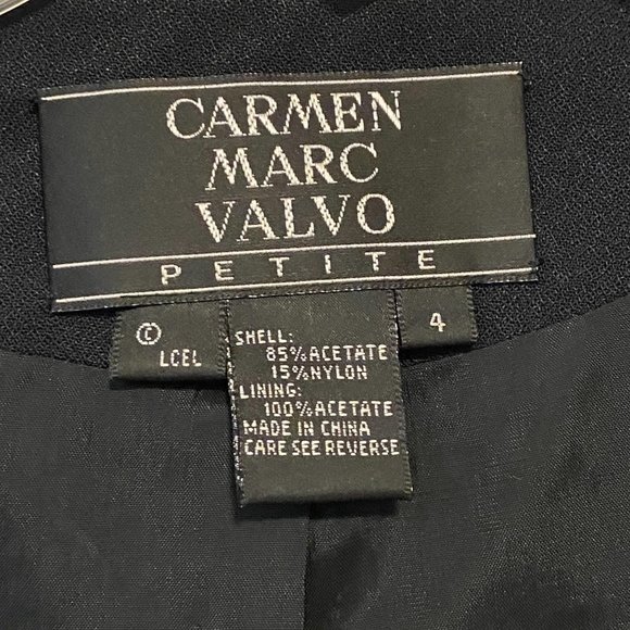 Carmen Marc Valvo Cocktail Dress & Jacket Beaded - Picture 9 of 10